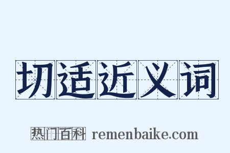 切适近义词是什么意思的图片